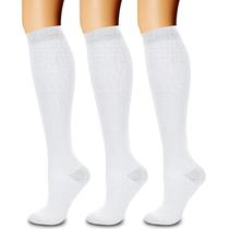 Meias de Compressão CHARMKING Circulation 15-20 mmHg - Pacote com 3 Pares