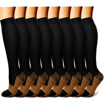 Meias de compressão CHARMKING para mulheres e homens (8 pares)