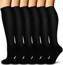 Meias de Compressão COOLOVER Copper - 6 Pares para Homens e Mulheres