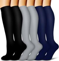 Meias de compressão COOLOVER Copper para mulheres e homens (6 pares)