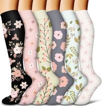 Meias de compressão COOLOVER Copper para mulheres e homens (6 pares)