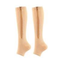 Meias De Compressão De Cobre 2 Peças Com Zíper Meias De Compressão Protetor De Pernas