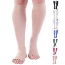 Meias de compressão Doc Miller Open Toe 20-30 mmHg para homens e mulheres Meias de compressão Doc Miller Open Toe 20-30 mmHg para homens e mulheres