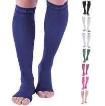 Meias de compressão Doc Miller Open Toe 20-30 mmHg para homens e mulheres