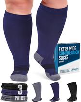 Meias de compressão Doctor's Select 3 pares plus size 6XL