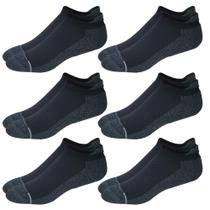 Meias de compressão Dr. Motion, 6 pares masculinas, decotadas, pretas