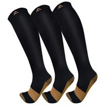 Meias de compressão FuelMeFoot Copper 15-20 mmHg, pacote com 3 Meias de compressão FuelMeFoot Copper 15-20 mmHg, pacote com 3