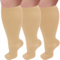 Meias de compressão GET-FA 3 pares plus size 20-30 mmHg unissex Meias de compressão GET-FA 3 pares plus size 20-30 mmHg unissex