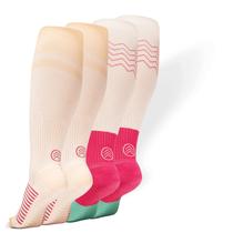 Meias de compressão Gripjoy 15-20 mmHg de algodão até o joelho