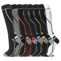 Meias de compressão hello momoya Knee High, 8 pares para mulheres e homens Meias de compressão hello momoya Knee High, 8 pares para mulheres e homens