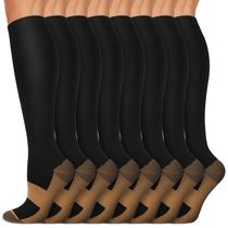Meias de Compressão Iseasoo Copper Knee High (15-20 mmHg) - Pretas