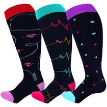 Meias de compressão LEVSOX Wide Calf 15-20 mmHg para mulheres e homens Meias de compressão LEVSOX Wide Calf 15-20 mmHg para mulheres e homens