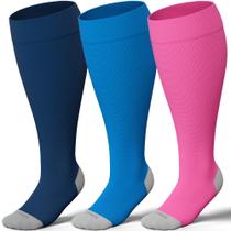 Meias de compressão LEVSOX Wide Calf 15-20 mmHg para mulheres e homens Meias de compressão LEVSOX Wide Calf 15-20 mmHg para mulheres e homens