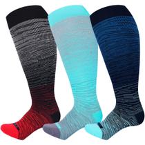 Meias de compressão LEVSOX Wide Calf 15-20 mmHg para mulheres e homens Meias de compressão LEVSOX Wide Calf 15-20 mmHg para mulheres e homens