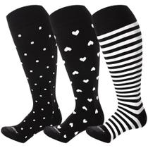 Meias de compressão LEVSOX Wide Calf 15-20 mmHg para mulheres e homens Meias de compressão LEVSOX Wide Calf 15-20 mmHg para mulheres e homens
