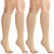 Meias de compressão +MD de 20-30 mmHg para mulheres e homens GG nuas