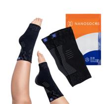 Meias de compressão NanoSocks para mulheres e homens (1 par) pretas Meias de compressão NanoSocks para mulheres e homens (1 par) pretas