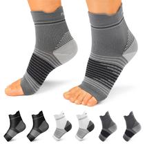 Meias de compressão para fascite plantar com mangas para pés, 6 pares