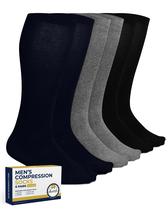 Meias de Compressão Pembrook Light para Homens (8-15 mmHg) - Pacote com 6 Pares