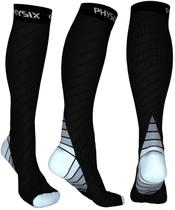 Meias de Compressão Physix Gear 20-30 mmHg - Para Homens e Mulheres (Cinza) Meias de Compressão Physix Gear 20-30 mmHg - Para Homens e Mulheres (Cinza)