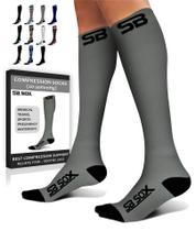 Meias de compressão SB SOX para homens e mulheres (20-30 mmHg) cinza/preta