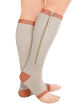 Meias De Compressão Zíper Tratamento para Varizes Edema Trombose e Pernas Inchadas - Unissex Meias De Compressão Zíper Tratamento para Varizes Edema Trombose e Pernas Inchadas - Unissex