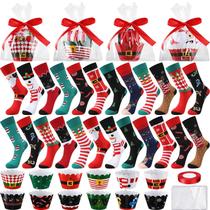 Meias de cupcake de Natal Liitrsh para mulheres, homens e meninas, 24 pares Meias de cupcake de Natal Liitrsh para mulheres, homens e meninas, 24 pares