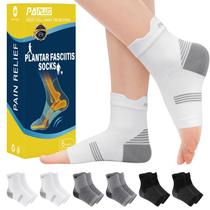 Meias de fascite plantar PAPLUS para mulheres e homens (6 pares)