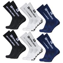 Meias de futebol ARIKON Xixian antiderrapantes para homens, 6 pares