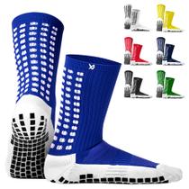 Meias de Futebol com Grip LUX Sports Azul Antiderrapantes com Suporte para Arco