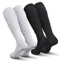 Meias de futebol IRAMY Scrunch Long para homens, jovens e meninos, 2 pacotes