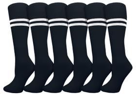 Meias de futebol Winterlace para crianças, 6 pares, meninos e meninas, até o joelho Meias de futebol Winterlace para crianças, 6 pares, meninos e meninas, até o joelho