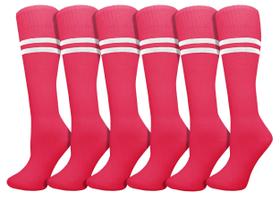 Meias de futebol Winterlace para crianças, 6 pares, meninos e meninas, até o joelho Meias de futebol Winterlace para crianças, 6 pares, meninos e meninas, até o joelho