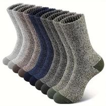 Meias De Hiking Masculinas Em Lã Merino, 5 Pares, Super Grossas, Térmicas Para Climas Frios