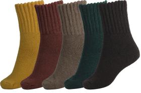 Meias de inverno BomKinta, meias femininas grossas de lã quente, 5 pares