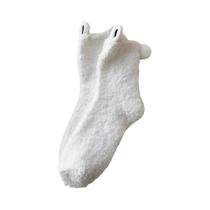 Meias De Inverno Para Mulheres Com Orelhas De Coelho Em Veludo Coral, Grossas E Quentes, De Meias De Inverno Para Mulheres Com Orelhas De Coelho Em Veludo Coral, Grossas E Quentes, De