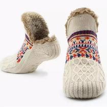 Meias De Inverno Térmicas Para Homens, Meias De Algodão Quentes E Espessas, Antiderrapantes, Macias