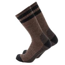 Meias de lã Cerebro Merino para homens, caminhadas, trekking, marrom/pretas Meias de lã Cerebro Merino para homens, caminhadas, trekking, marrom/pretas