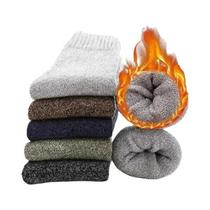 Meias de Lã e Caxemira - 5 Pares Quentes para Outono/Inverno Meias de Lã e Caxemira - 5 Pares Quentes para Outono/Inverno