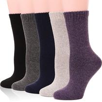 Meias de lã EBMORE Winter Warm Hiking Thermal para mulheres, 5 pares Meias de lã EBMORE Winter Warm Hiking Thermal para mulheres, 5 pares