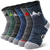 Meias de Lã Merino para Crianças ANTSANG - 6 Pares Cinza para Caminhada