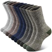 Meias de lã Merino SIMIYA Super Thick Hiking para homens, 5 pares
