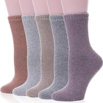 Meias de lã ProeTrade Merino Thermal Warm Winter Women, pacote com 5
