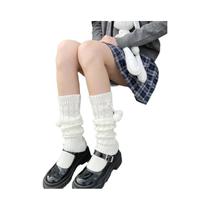 Meias De Lã Tricotadas Femininas Estilo Lolita Japonesa Para Cosplay, Aquecedores De Pernas E