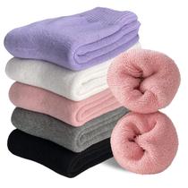 Meias de lã VojoPi para mulheres, tamanho 5 a 10, térmicas de inverno, 5 pares
