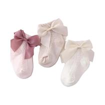 Meias De Malha Para Bebês, 3 Pares, Algodão, Laço, Princesa, Infantil, Meninas, Respirável, Fofo, Meias De Malha Para Bebês, 3 Pares, Algodão, Laço, Princesa, Infantil, Meninas, Respirável, Fofo,