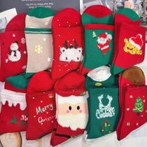 Meias De Natal Em Estilo Cartoon, 5 Pares, Decorações De Natal Para Casa, Suprimentos De Ano Novo