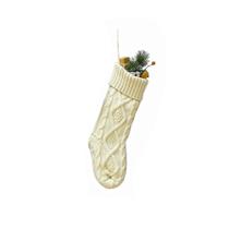 Meias de Natal Meiosuns Cable Knit 36 cm, marfim, pacote com 1 Meias de Natal Meiosuns Cable Knit 36 cm, marfim, pacote com 1