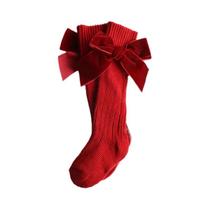 Meias De Natal Para Meninas, Até O Joelho, Em Algodão, Com Laço, Aquecedores De Pernas, Meias Longas Meias De Natal Para Meninas, Até O Joelho, Em Algodão, Com Laço, Aquecedores De Pernas, Meias Longas