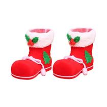 Meias De Natal Vermelhas Em Formato De Bota De Doces, Sacolas De Presente De Fim De Ano, Botas De Meias De Natal Vermelhas Em Formato De Bota De Doces, Sacolas De Presente De Fim De Ano, Botas De